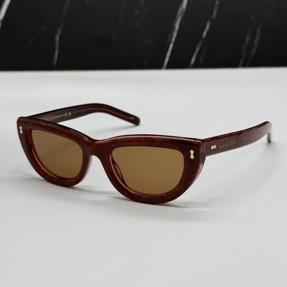 NEW GUCCI SUNGLASSES GG1521S 003 WOMEN RED EYEWEAR - Picture 3 of 12